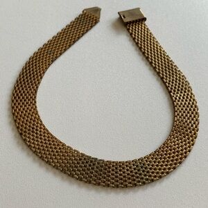 Antique mesh necklace. Maybe gold plated.